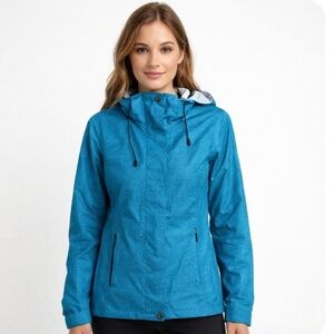 Alpinetek | Turquoise Blue Hooded Windbreaker Jacket